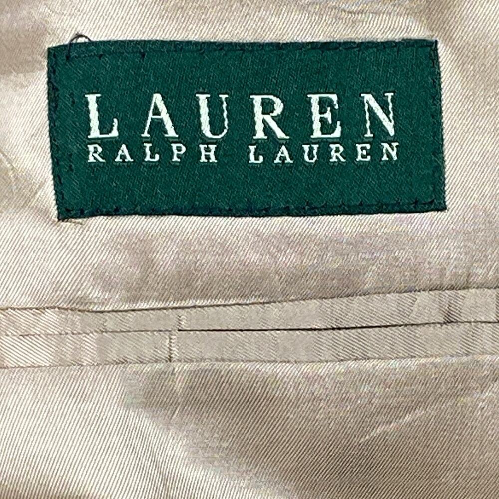 Lauren Ralph Lauren Men 42R Blazer Sport Coat Wool Silk‎ Brown Umber Glenn Plaid - Picture 6 of 16